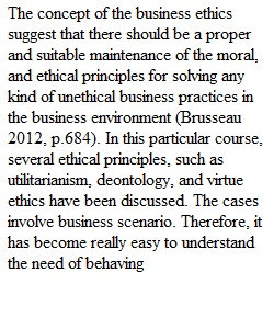 Ethical lessons
